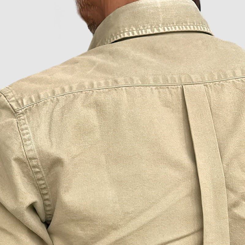 Norvielle Damen Cordhemd Beige Klassisch - Norvielle
