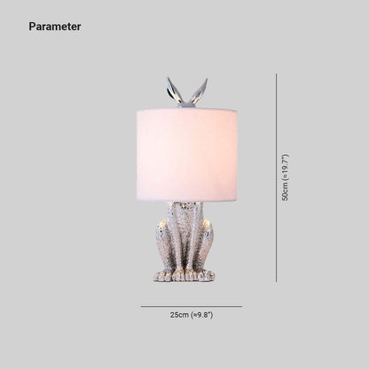 Kaninchen Tischlampe Gold Designer Leuchte