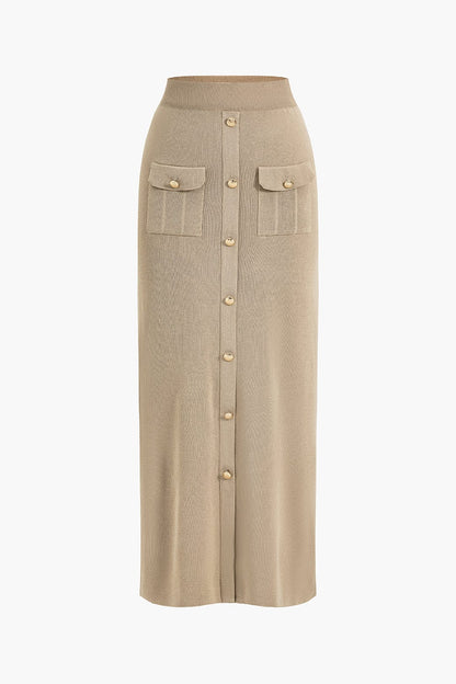 Damen Strick-Set Blazer Rock