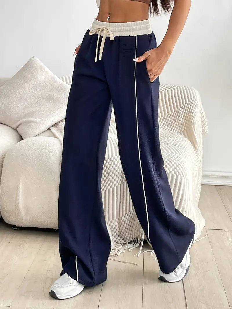 Norvielle Damen Jogginghosen Dehnbar Elastisch Schwarz - Norvielle