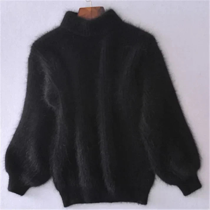Norvielle Damen Vintage Angora Pullover