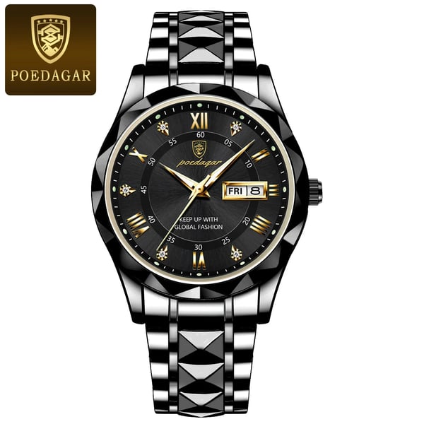 Herrenuhr 316L Edelstahl Miyota-Quarzwerk Hardlex-Glas 3ATM
