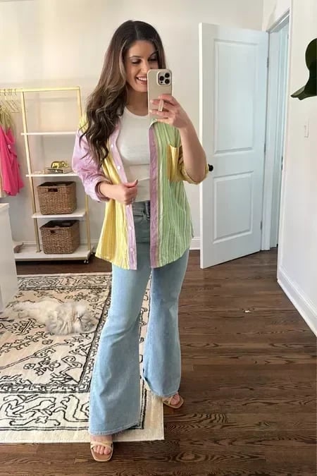 Hohe Damen-Schlaghose Retro-Style Zeitloser Schnitt
