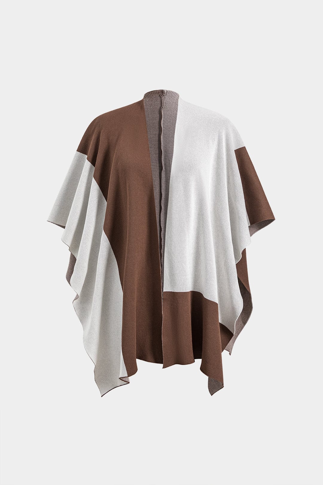 Elara Damen Strick-Set mit Cape und Wide-Leg-Hose