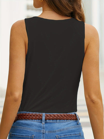 Damen Tanktop V-Ausschnitt Bequem
