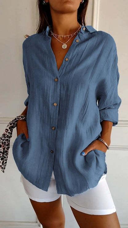 Norvielle Damen Sommerbluse Leicht Elegantes Design