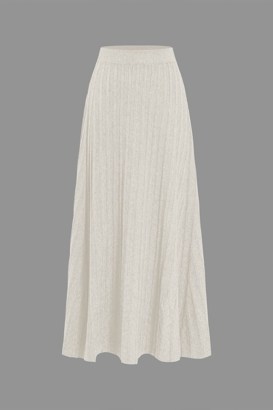 Damen Midi-Rock Plisseefalten Elastischer Bund
