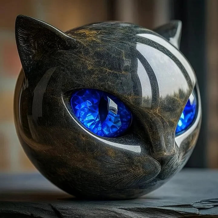 NyxCharm Mystische e Katzenkopf Skulptur