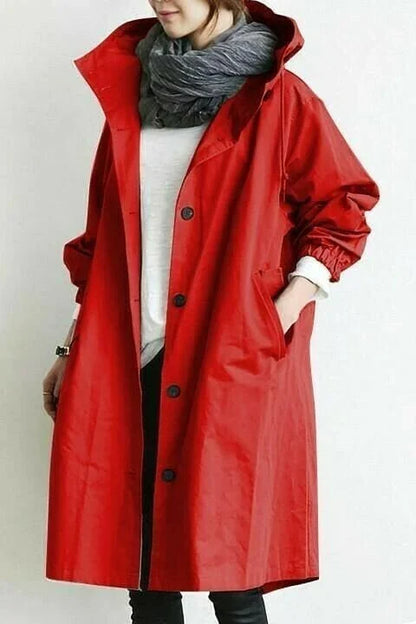 Übergroße Herren Kapuzenwindbreaker Regenjacke