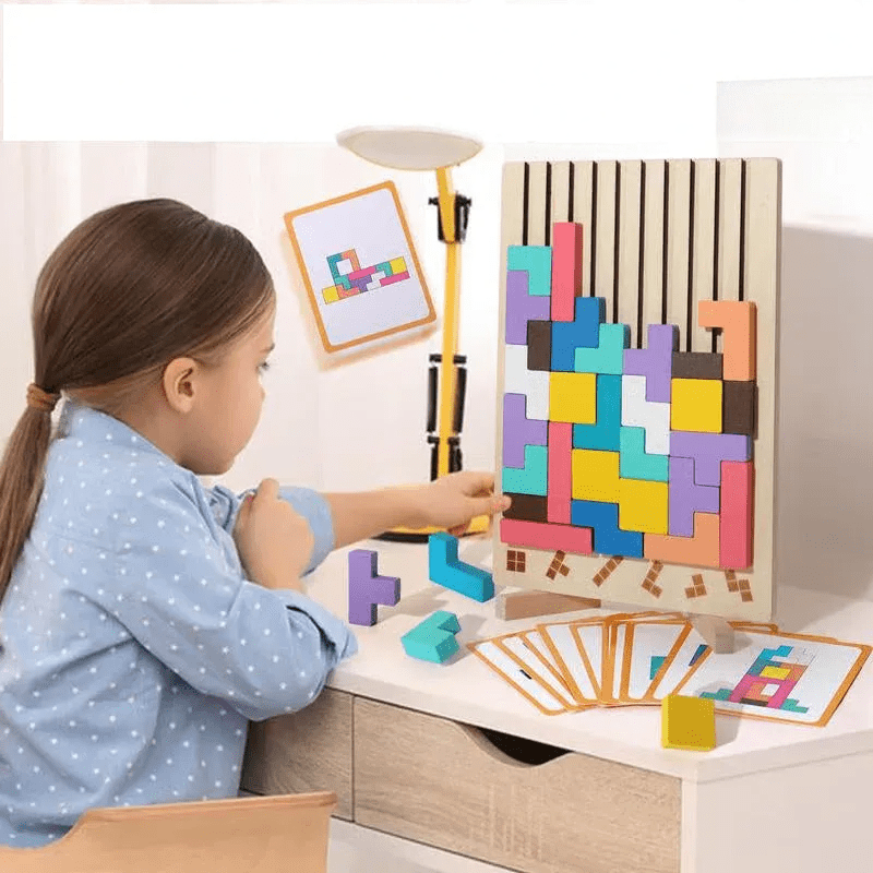 Holzpuzzle Tetris 3D für Kinder