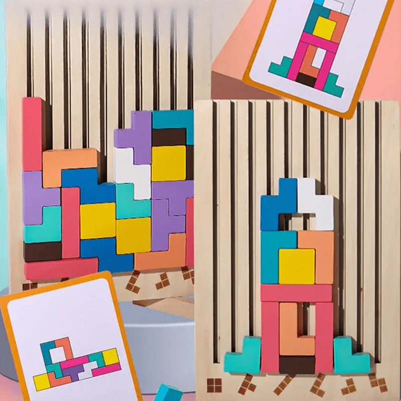 Holzpuzzle Tetris 3D für Kinder