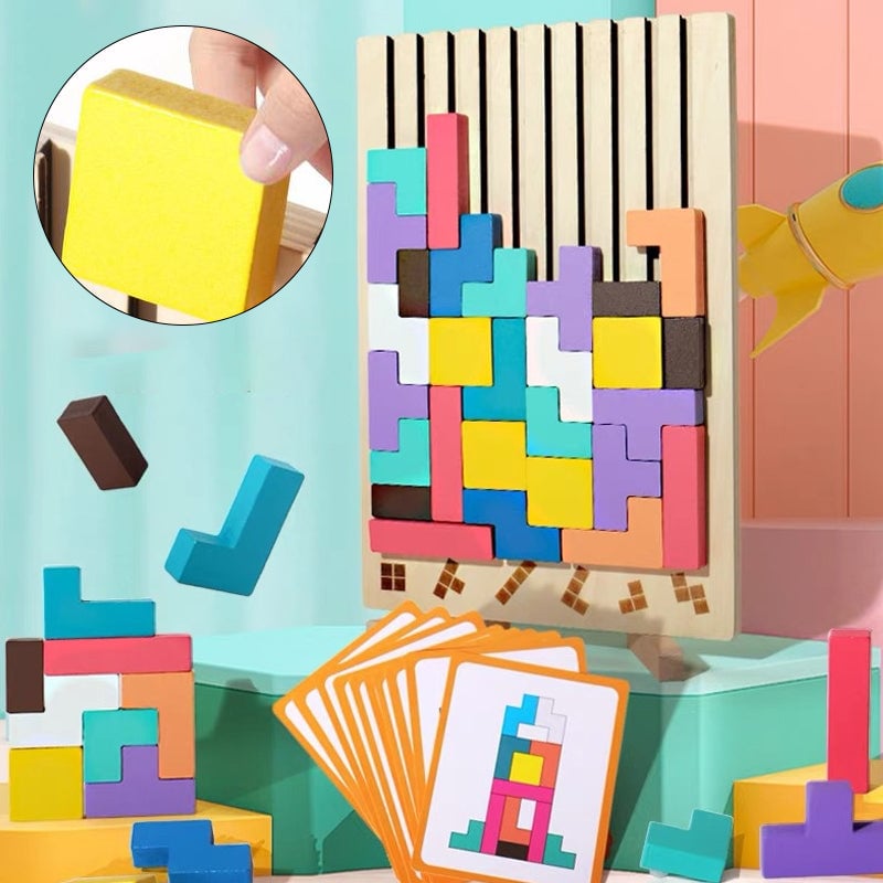 Holzpuzzle Tetris 3D für Kinder