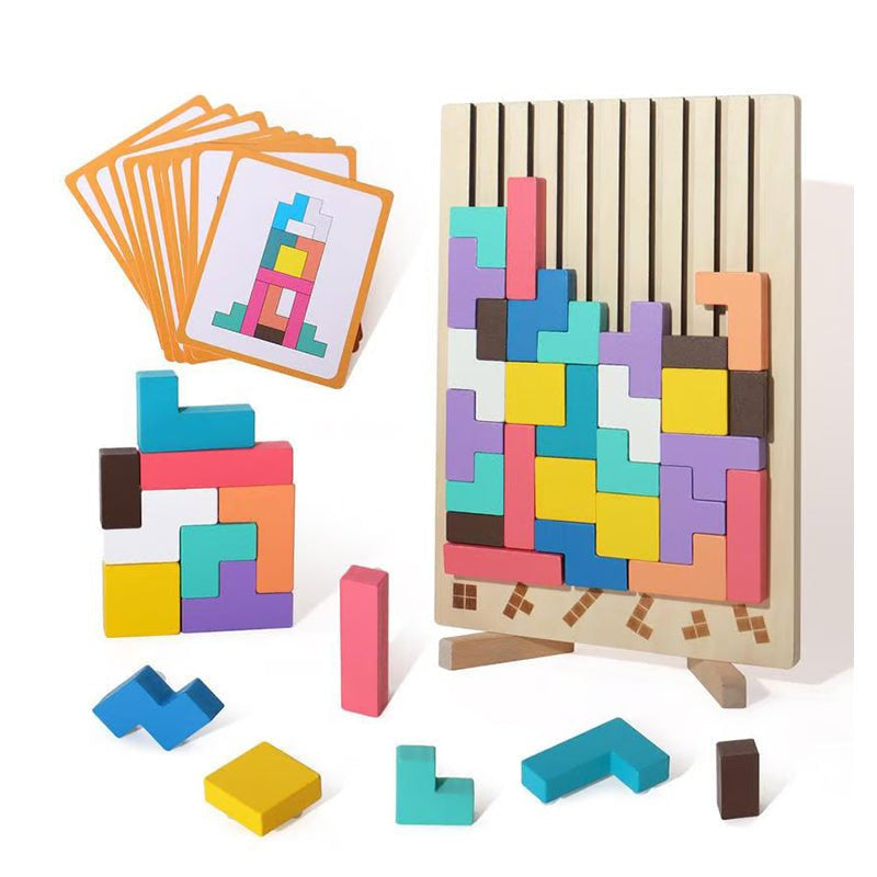 Holzpuzzle Tetris 3D für Kinder - Norvielle