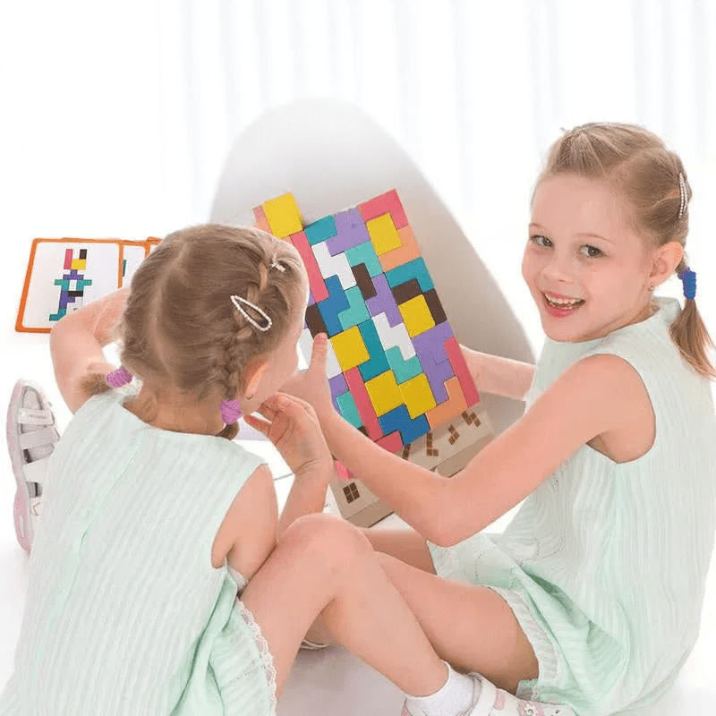 Holzpuzzle Tetris 3D für Kinder