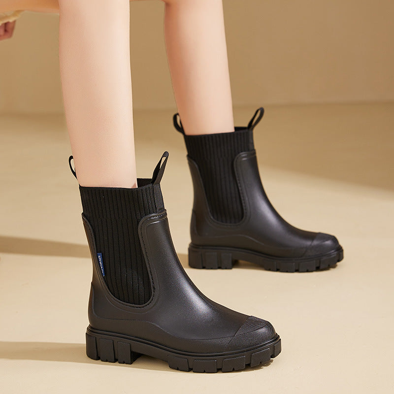 Damen Regenstiefel Wasserdicht Gummistiefel