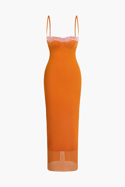 Damen Robe Midi mit Camisole