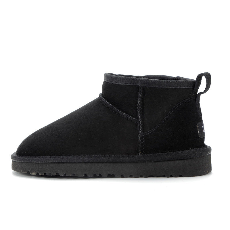 Damen Gefütterte Winterboots Wildleder Wollfutter Rutschfeste Sohle - Norvielle