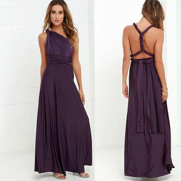 Damen Elastisches Wickelkleid mit Trägern