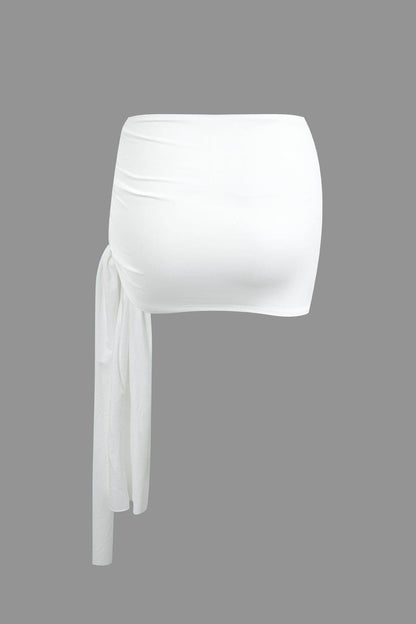 Damen One-Shoulder- und Minirock Set