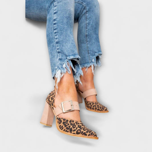 Avano Damen Leopardenmuster Absatzsandalen - Norvielle