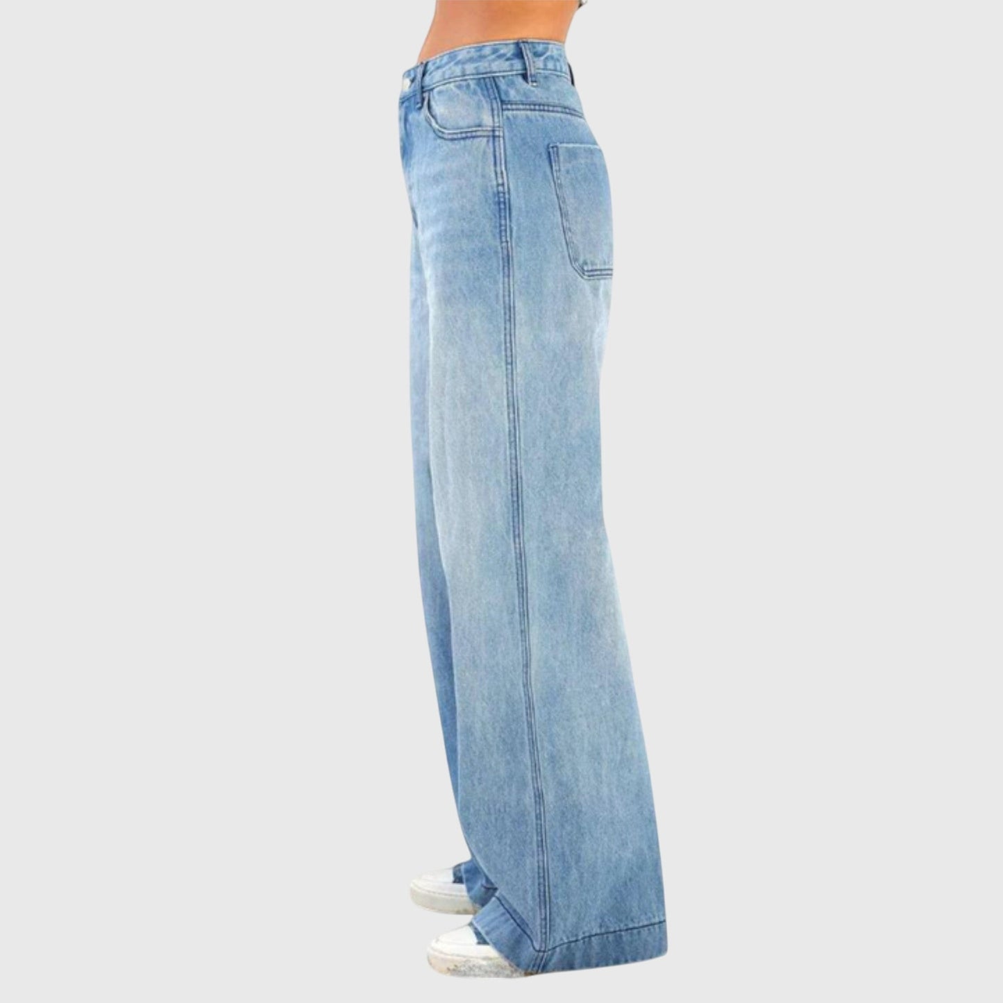 Damen Baggy-Jeanshose Lässig