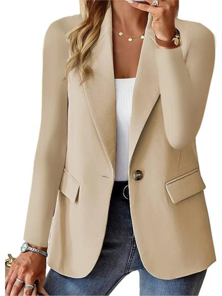 Norvielle Herren Blazer Langarm Relaxed Fit Jacke
