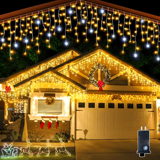 Außen LED Lichtervorhang Warmweiß Wasserdicht - Norvielle