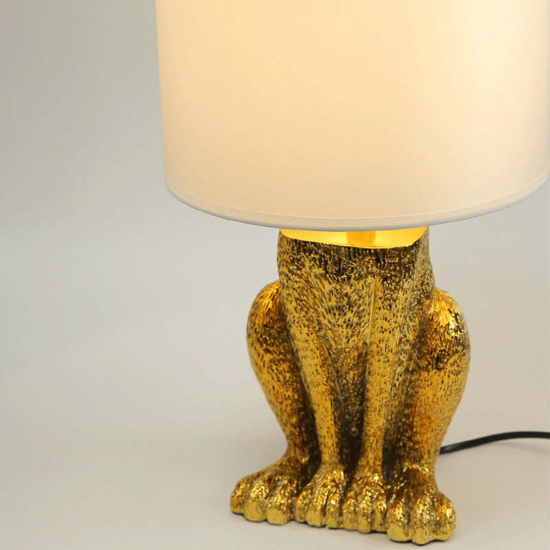 Kaninchen Tischlampe Gold Designer Leuchte