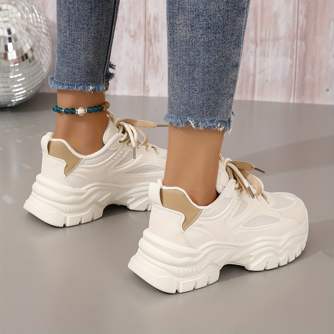 Norvielle Damen Plateau Sneaker Moderner Look