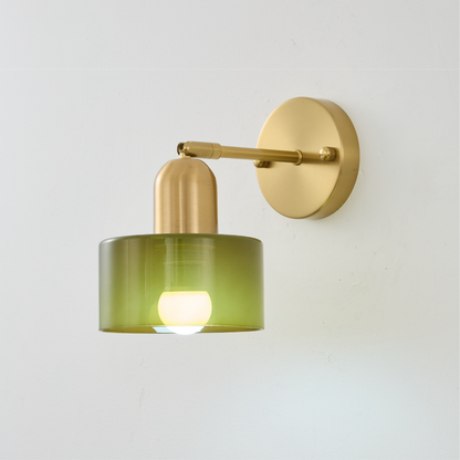 Bauhaus Glas Wandleuchte Bunt