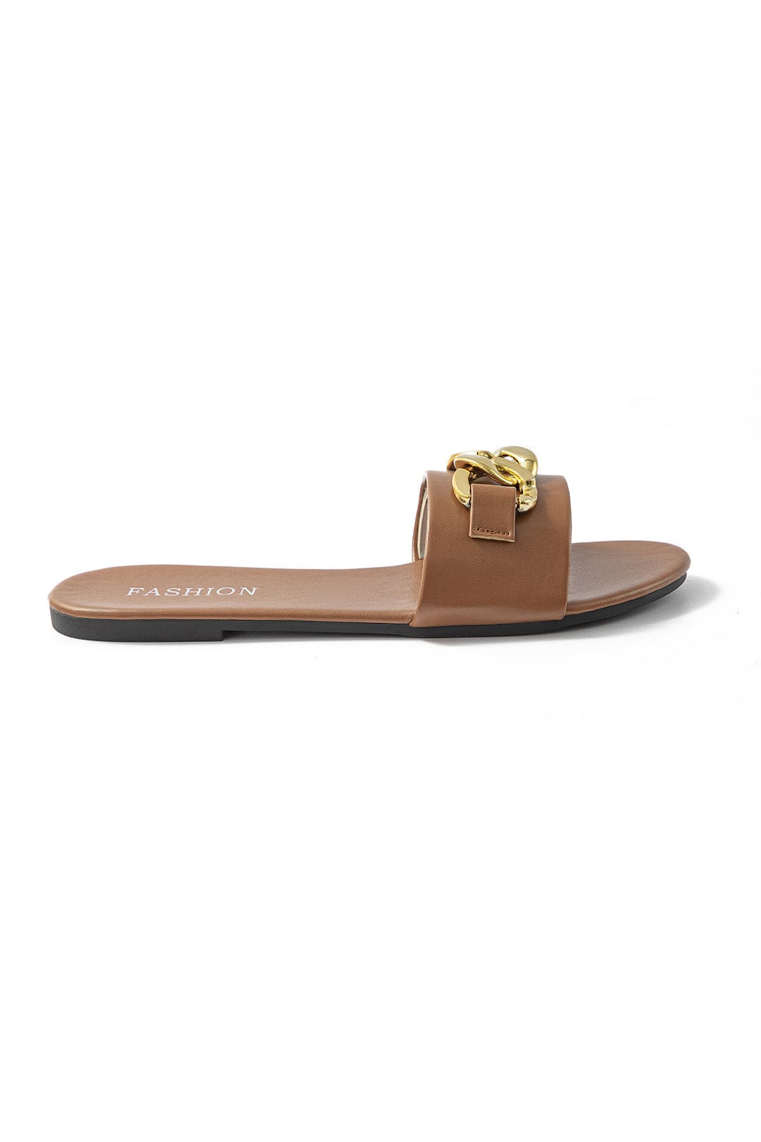 Damen Slides Goldene Kette Elegantes Design