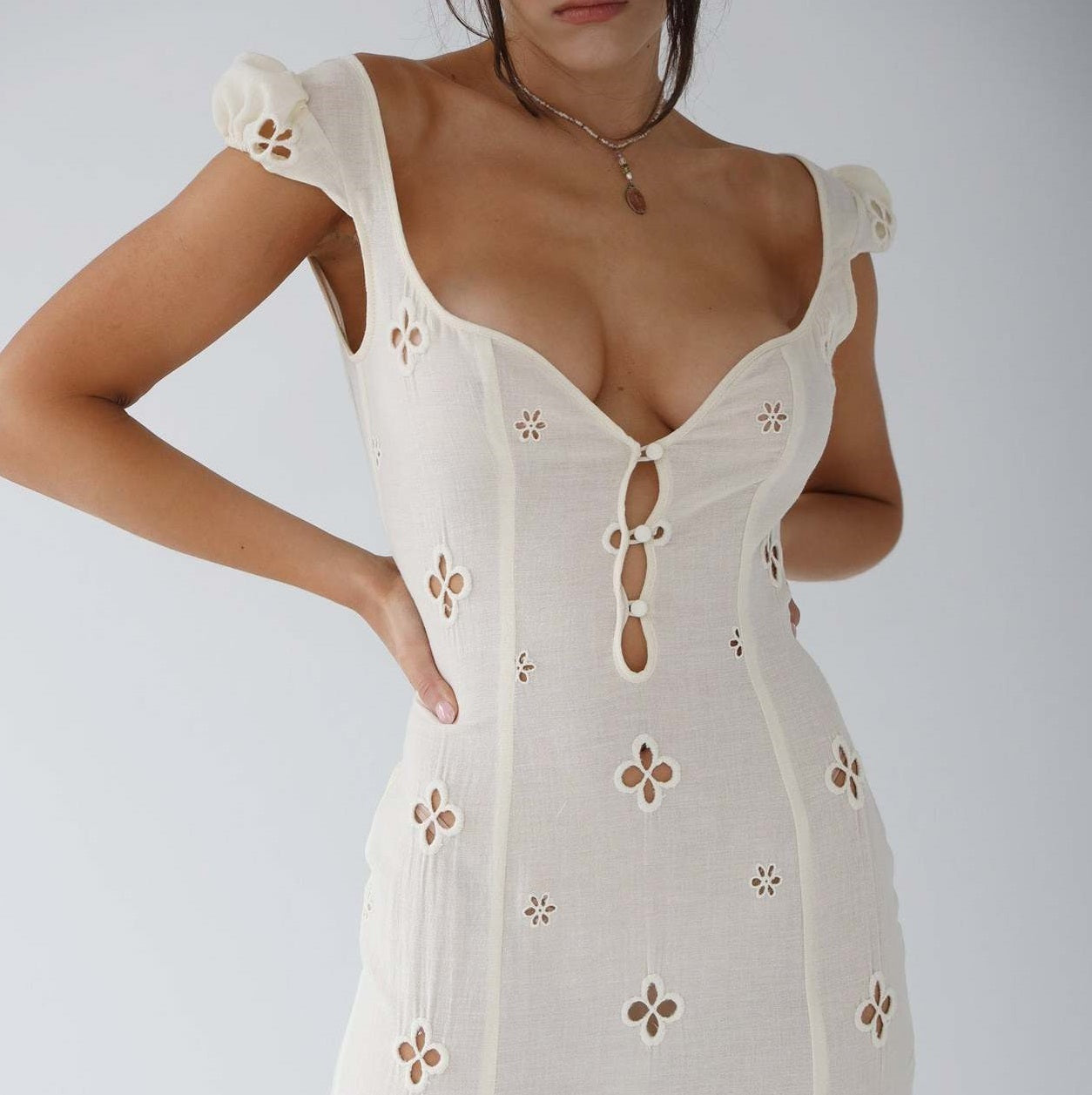Damen Hochzeitsgästekleid Midi-Kleid - Norvielle