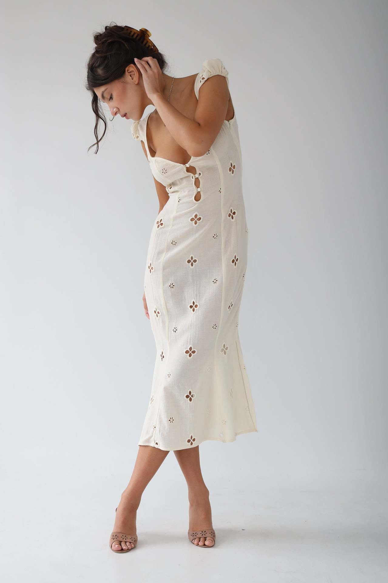 Damen Hochzeitsgästekleid Midi-Kleid