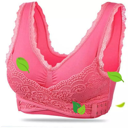 Damen Sport-BH Kabellos Gekreuzte Frontschnalle