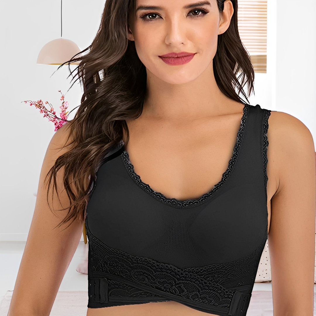 Coraine Damen-BH Atmungsaktives Material Komfort Schwarz - Norvielle
