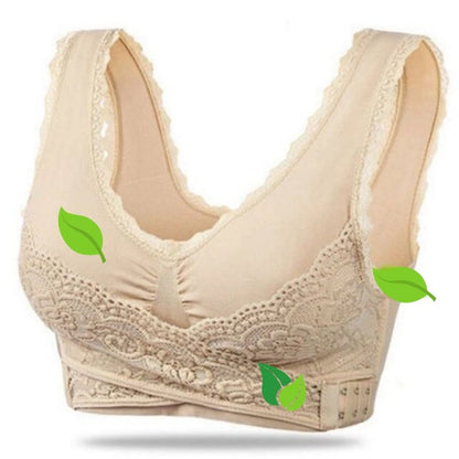 Damen Sport-BH Kabellos Gekreuzte Frontschnalle