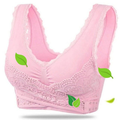 Damen Sport-BH Kabellos Gekreuzte Frontschnalle
