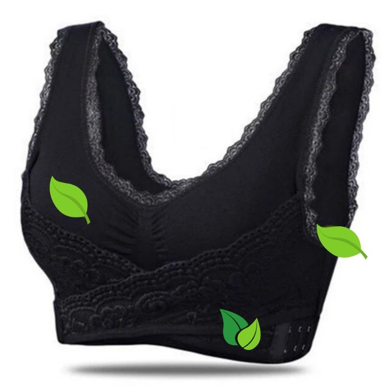 Damen Sport-BH Kabellos Gekreuzte Frontschnalle