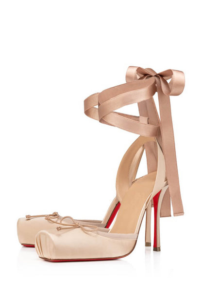 Damen High Heels Quadratische Spitze Ballett Stil