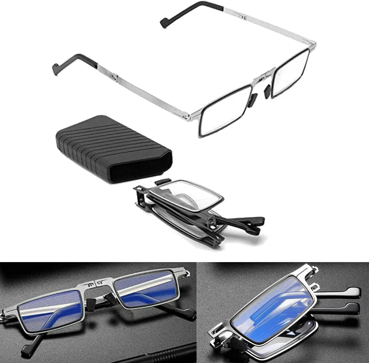 Faltbare Lesebrille Titanrahmen lichtfilter