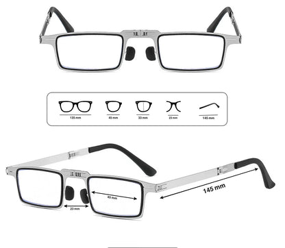 Faltbare Lesebrille Titanrahmen lichtfilter