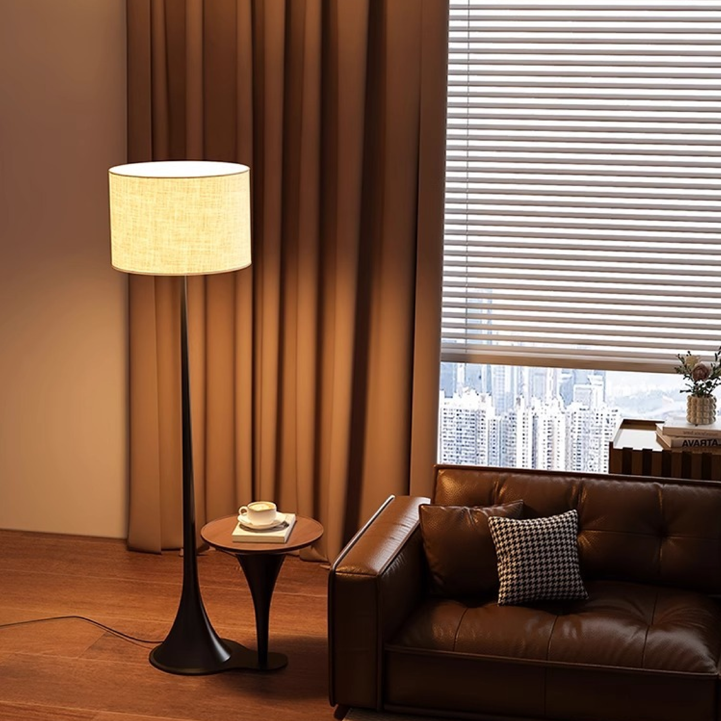 Anderos Seiden Stehlampe