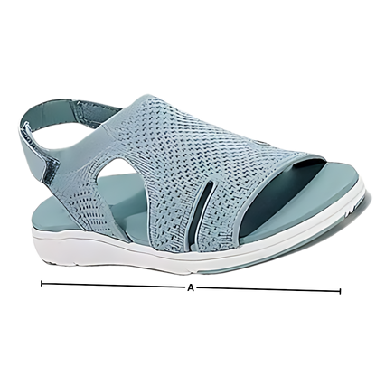 Orthopädische Damen Hausschuhe Flyknit Obermaterial Beige
