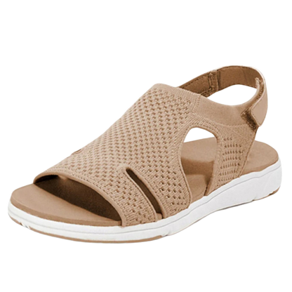 Orthopädische Damen Hausschuhe Flyknit Obermaterial Beige
