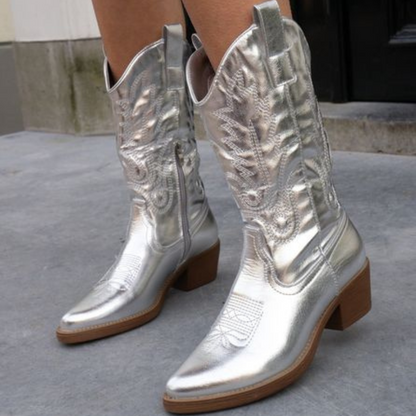 Damen Cowboy Stiefel Norvielle Leder