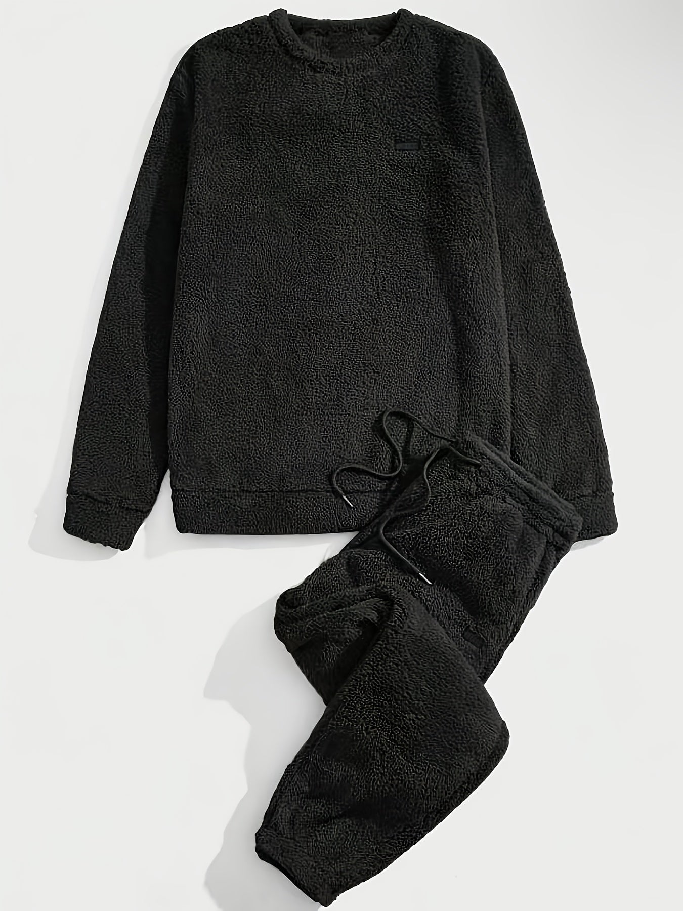 Herren Winterset Warmes Plüsch-Sweatshirt mit Kordhose Komfort