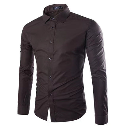 Herren Hemd Bügelfrei Langarm Comfort Fit