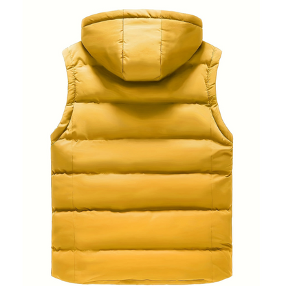 Herren Bodywarmer Warm Leicht mit Kapuze