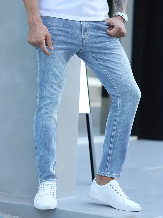 Herren Slimfit Jeans Stretch Bequem Schwarz - Norvielle