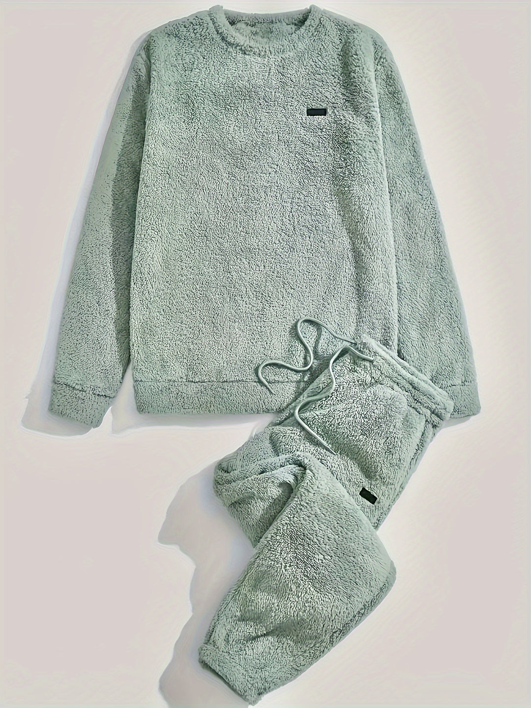 Herren Winterset Warmes Plüsch-Sweatshirt mit Kordhose Komfort